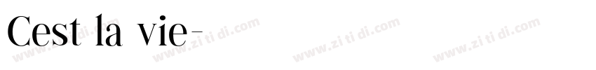 Cest la vie字体转换